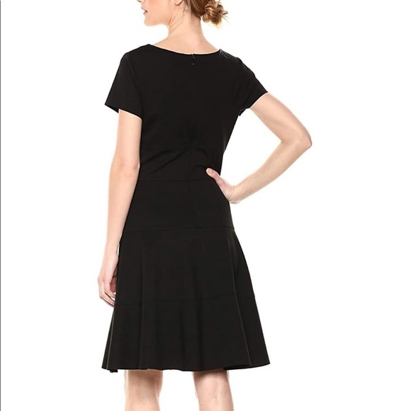 Three Dots Women's A-line Ponte S/S Seamed Dress - Picture 3 of 12